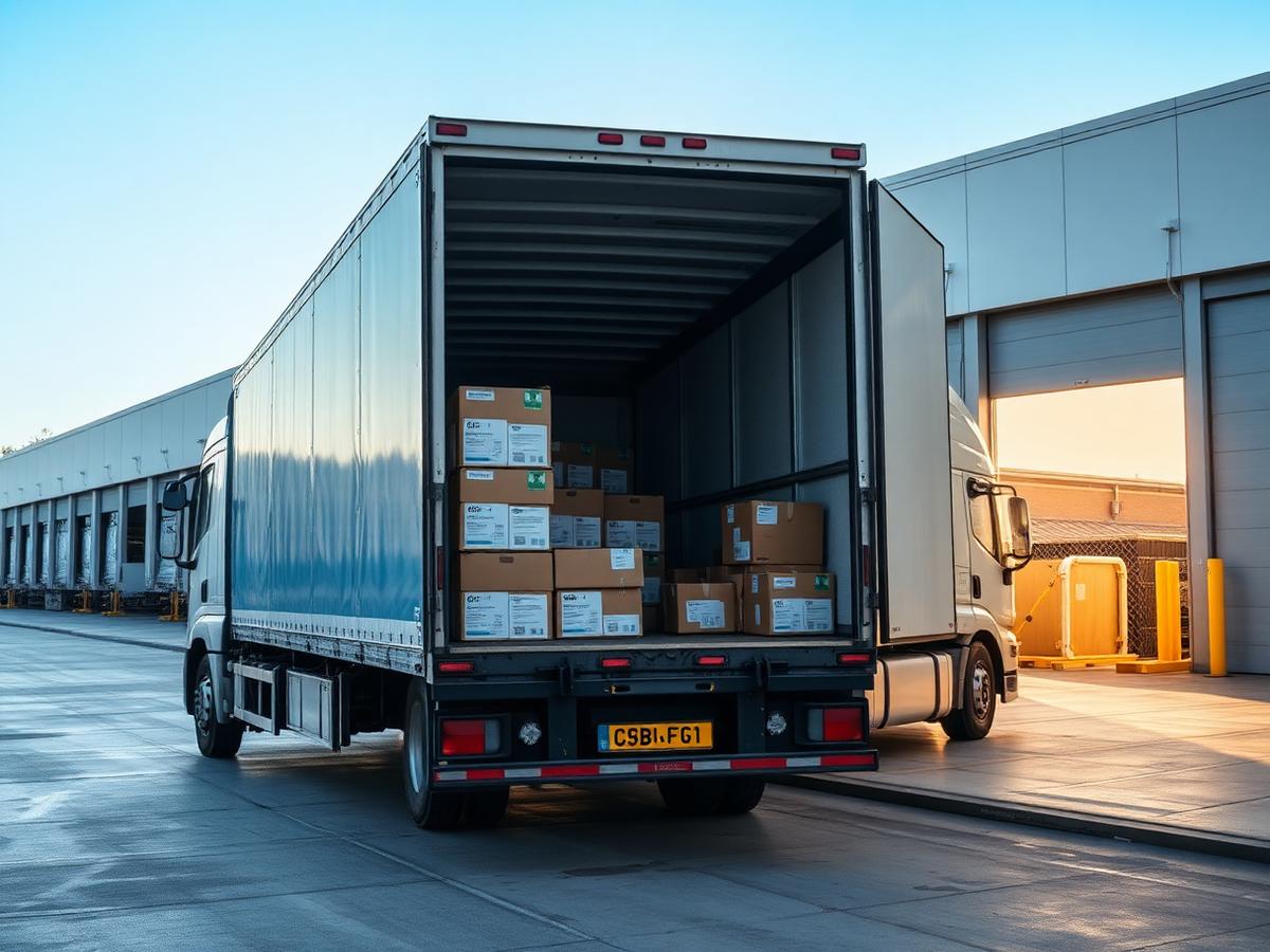Northline delivery vehicle at loading dock
